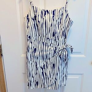 Lulus Striped Faux Wrap Mini Dress
